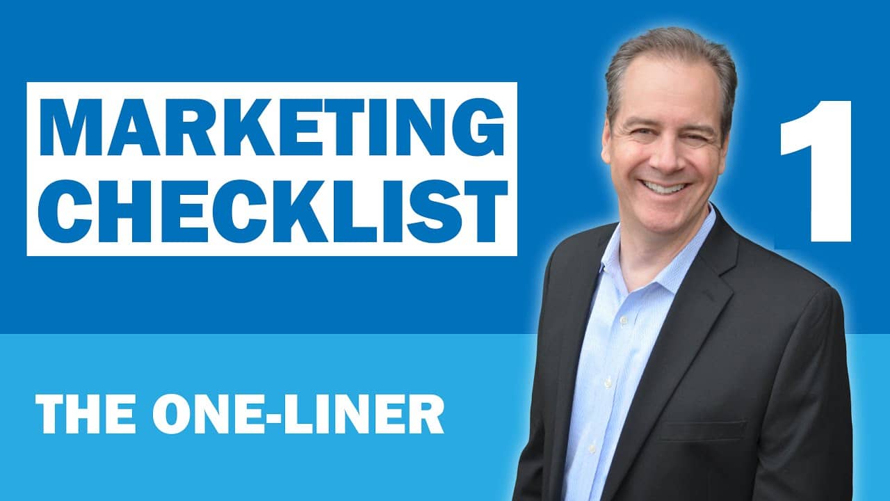 The Marketing Checklist #1 – The One-Liner