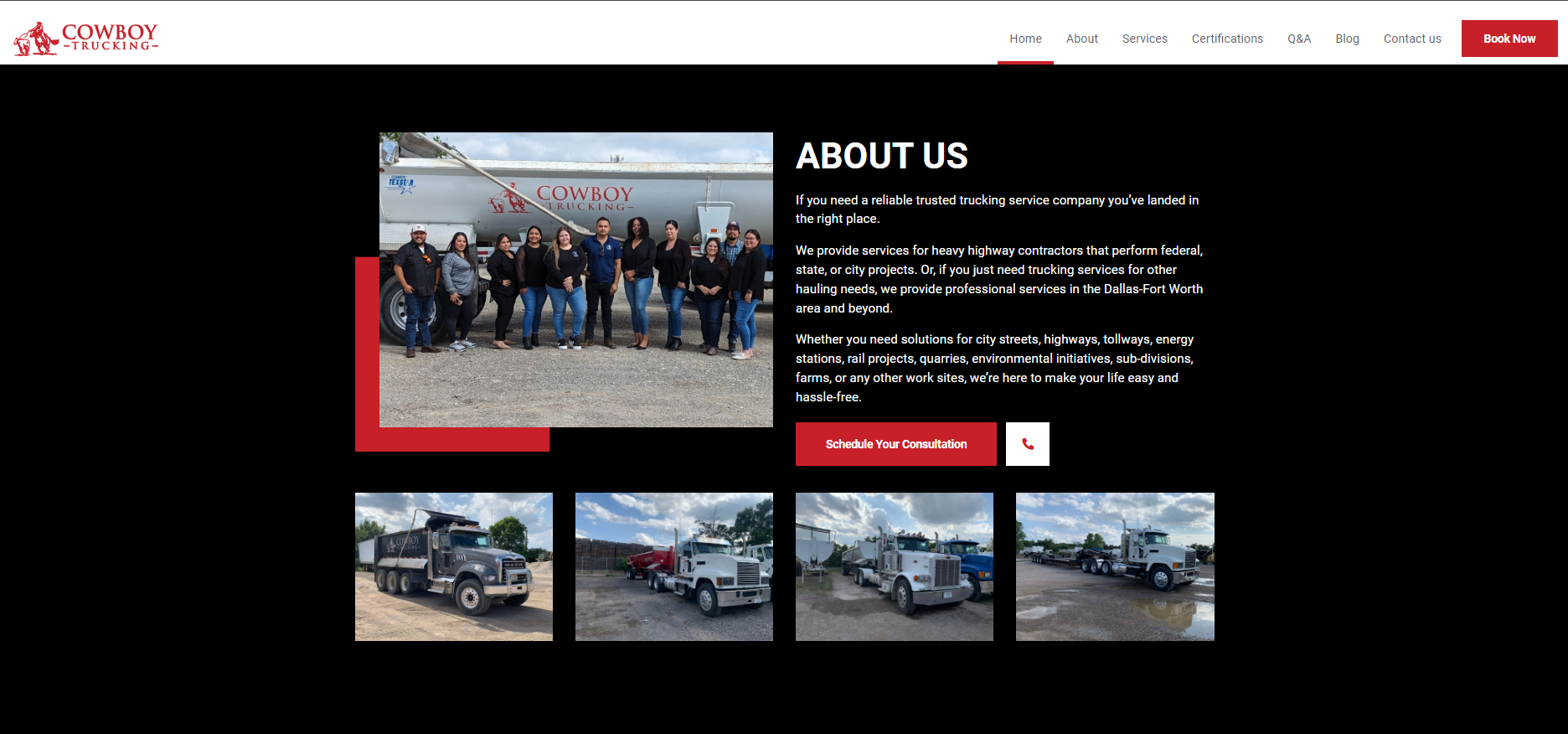 Creating a Website for a Family Firm of Heavy Haul Truckers