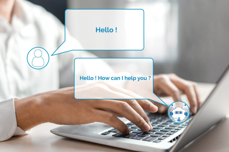 generative AI for customer service - someone using online support