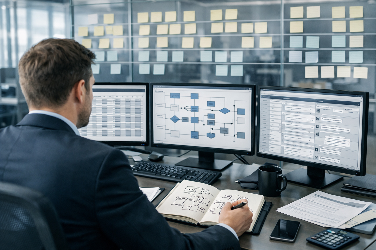 Carta Method 3 An executive working with the CARTA methodology in his office